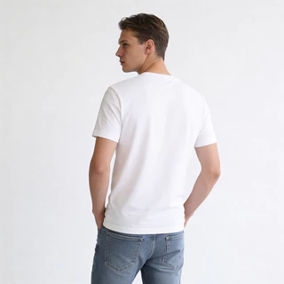 ESP เสื้อทีเชิ้ต เฟรนช์ชี่ ผู้ชาย สีขาว | Frenchie T- shirt | 04135