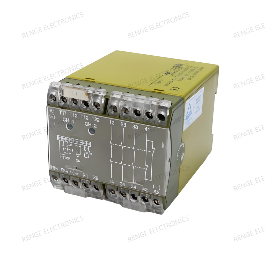 คุณภาพสูง 474650 รีเลย์ความปลอดภัยขนาดกะทัดรัดสําหรับปรับแต่งอุตสาหกรรม 230VAC 3NO + 1NC เอาต์พุต DI