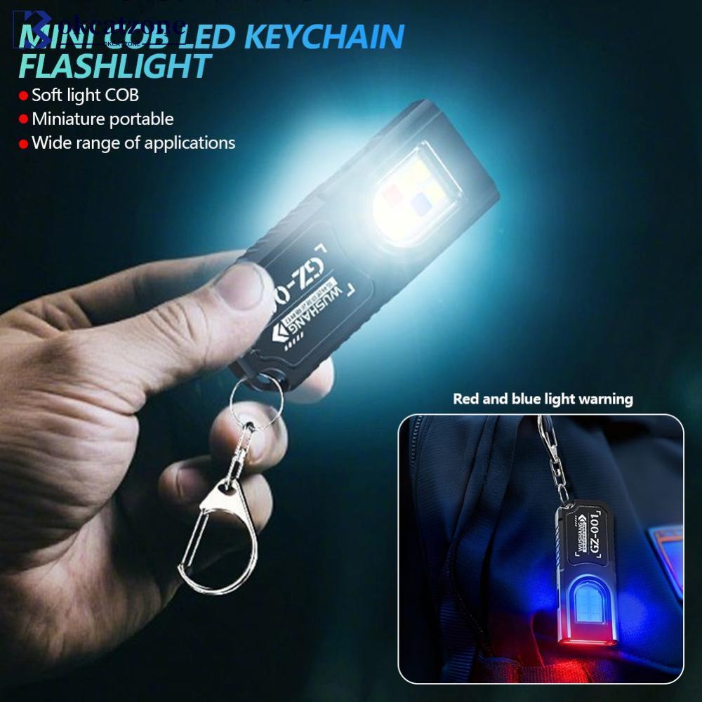 OKCATZONE Mini COB LED พวงกุญแจไฟฉาย กันน้ํา ชาร์จได้จากUSB เหมาะสำหรับ camping และใส่ในกระเป๋า Q2U3