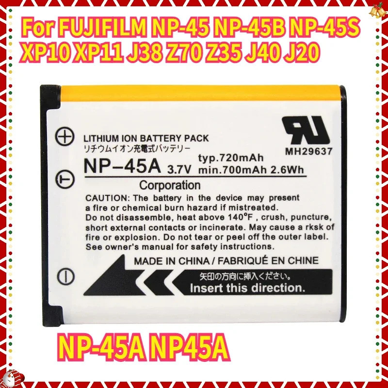 NP-45A NP45A เปลี่ยนแบตเตอรี่สําหรับ FUJIFILM NP-45 NP-45B NP-45S XP10 XP11 J38 Z70 Z35 J40 J20 แบตเ