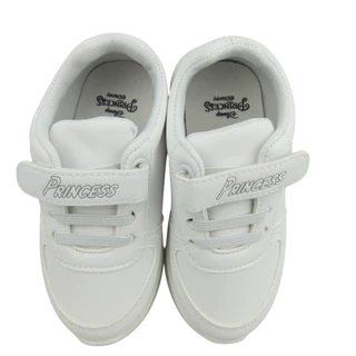 Kenta PR2 รองเท้าผ้าใบนักเรียนสีขาว ลายปักเจ้าหญิง Princess เด็กหญิง สวยวิ้งเบาสบายเว่ออ หนังนิ่มใส่สบาย ไซส์ 26-34