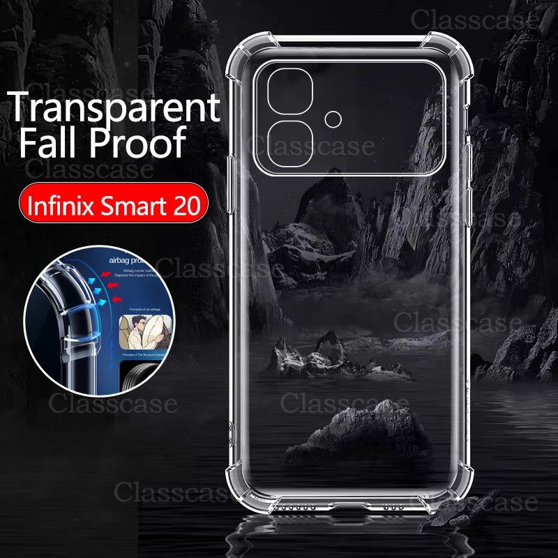 Infinix Smart 20 2026 สําหรับ Infinix Smart 20 10 Plus 20Plus 10Plus Smart20 Plus 20Plus โปร่งใส TPU เคสโทรศัพท์นุ่มกันกระแทกป้องกันกลับ Anti-fall ฝาครอบ