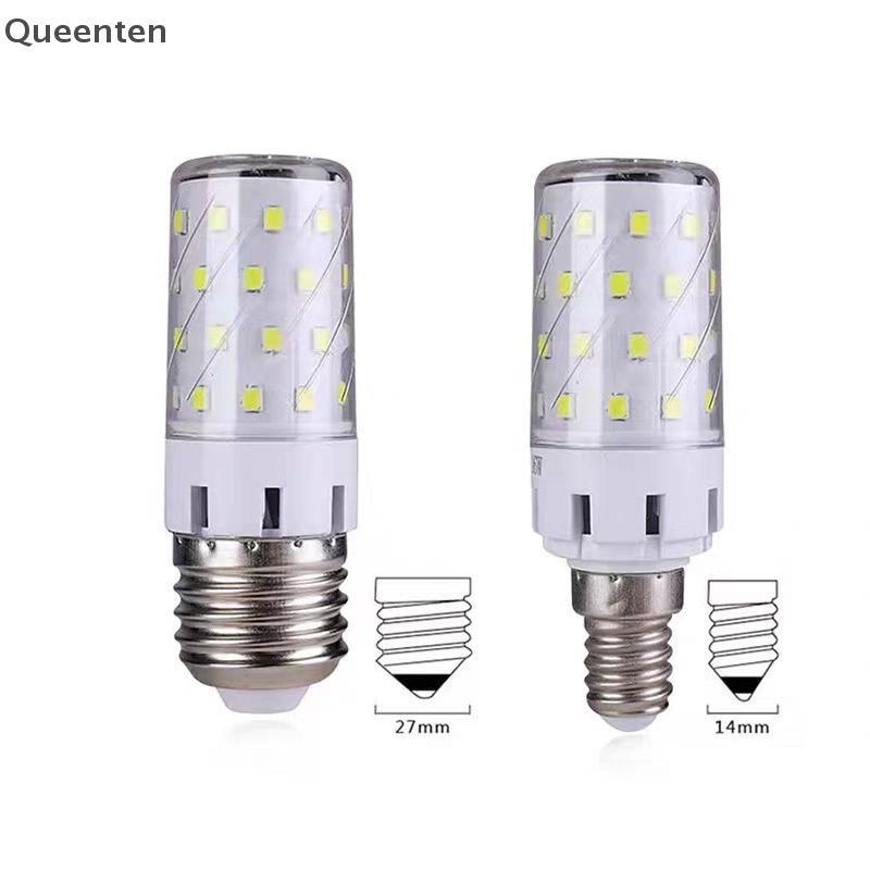 Queenten LED ข้าวโพดโคมไฟ 12W Strong Light 3000K 6000K E27 E14 โคมไฟผู้ถือบ้านไฟฉุกเฉิน illas บ้าน Q