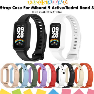 สายรัดกรณีซิลิโคนกีฬา for Xiaomi Mi Band 9 Active/Redmi Band 3 ป้องกันหน้าจอป้องกันกระแทกป้องกันกระแทกยาง