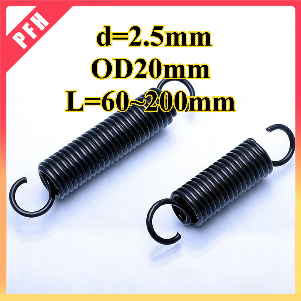 d=2.5mm,OD20mm,L=60~200mm Tension Spring สปริงแรงดึง พร้อมตะขอ ทาประตูโรงรถ มัดนิ่ง เครื่องแกว่ง/สปริงขดยืด/อย่างดี สปริงเกี่ยวท่อ/สปริง สปริงดึงปลายท่อเหล ็/(ZH-PFH1)