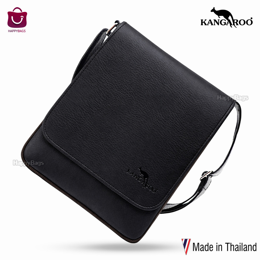 กระเป๋าสะพายข้างผู้ชาย จิงโจ้ Kangaroo สายสะพายหนัง ทรงSlim (ส่งจาก กรุงเทพมหานคร)