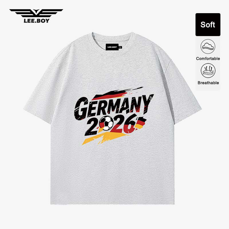 เสื้อครอป ระบายอากาศได้ cotton ฤดูร้อน FIFA World Cup 2026™ GERMANY ลวดลาย oversize (ส่งเร็ว จัดส่งจากไทย)