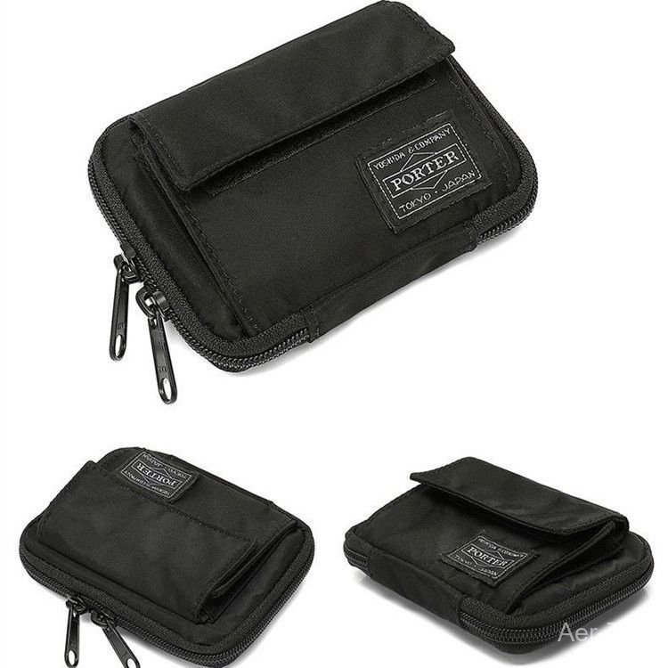 PORTER Mini Nylon Wallet – Compact Unisex Cardholder & Coin Pouch
