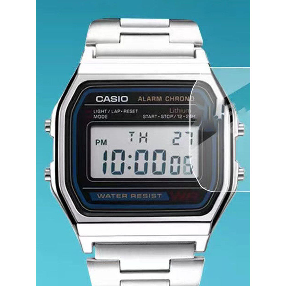 เหมาะสําหรับ Casio F91 Series ฟิล์มนาโนใสพิเศษป้องกันการระเบิดทนต่อการสึกหรอ Casio F-91W สี่เหลี่ยมเ