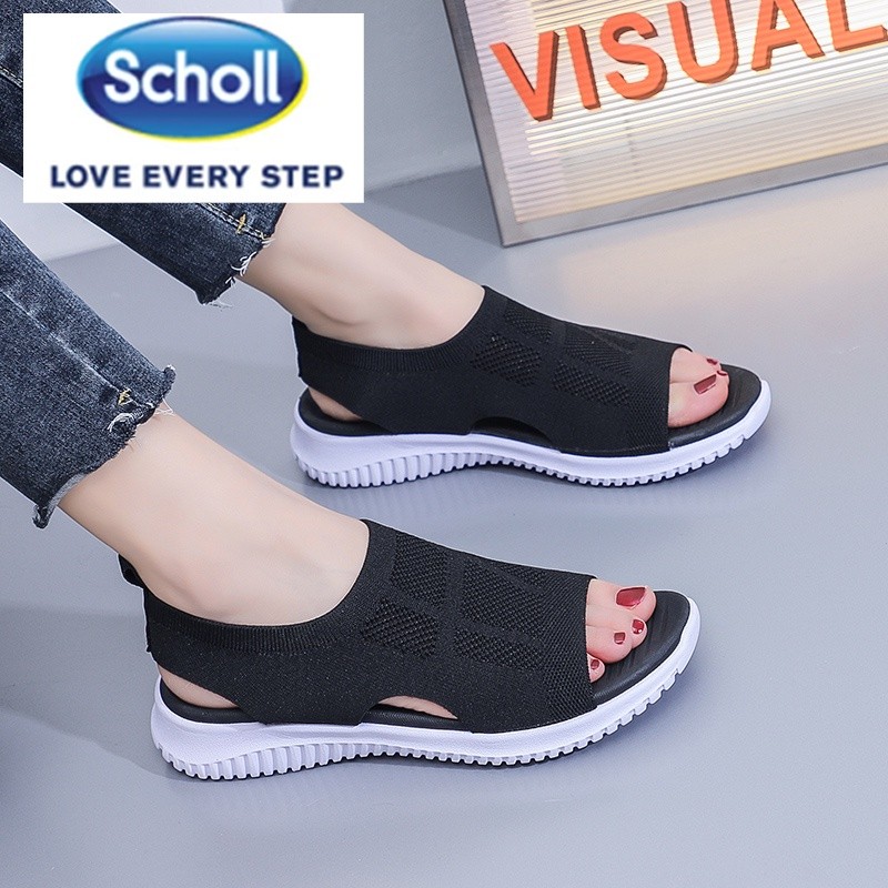 Scholl รองเท้าผู้หญิง scholl scholl scholl รองเท้าแตะชายหาดแบนผู้หญิง scholl Slides รองเท้า scholl ผ