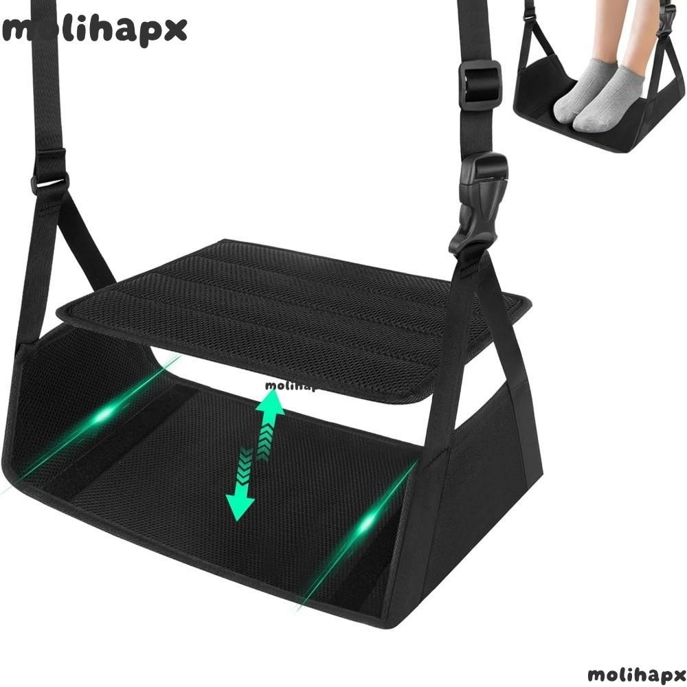 MOLIH เปลญวนเท้าเครื่องบิน Ergonomic Support ที่วางขา เครื่องบิน Travel Footrests Comfort Aid Flight Foot Pad