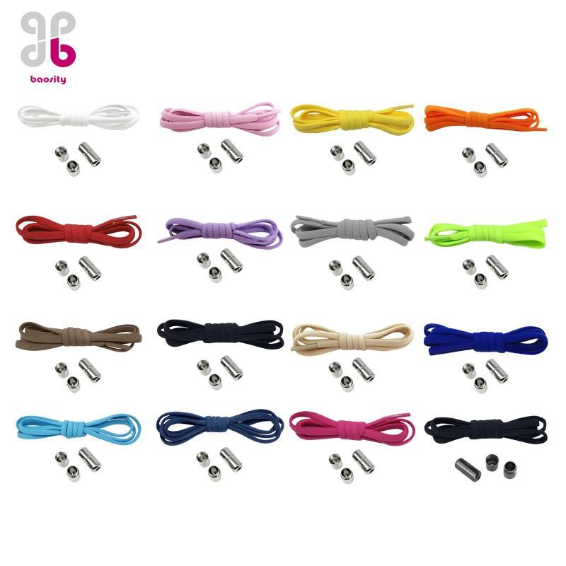 เชือกผูกรองเท้ายืดหยุ่น ครึ่งวงกลม หัวเข็มขัด Quick Laces สําหรับรองเท้าผ้าใบ ผู้สูงอายุ เด็ก ผู้ชาย