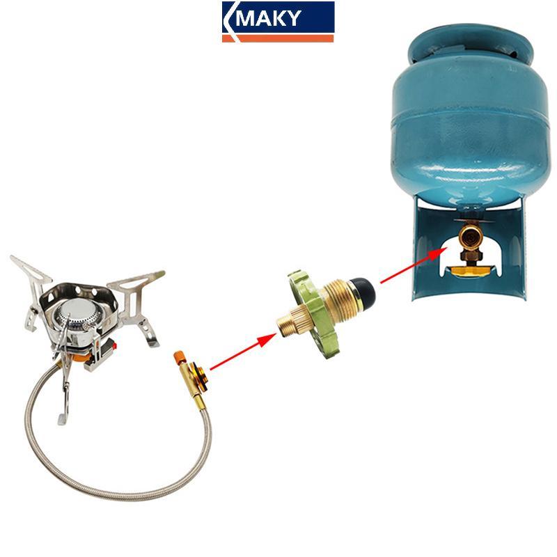 MAKY LPG Tank Converter Head ทนทานเตาแก๊ส Connector ปฏิบัติสังกะสีอัลลอยด์ LPG ถังอะแดปเตอร์อุปกรณ์ 
