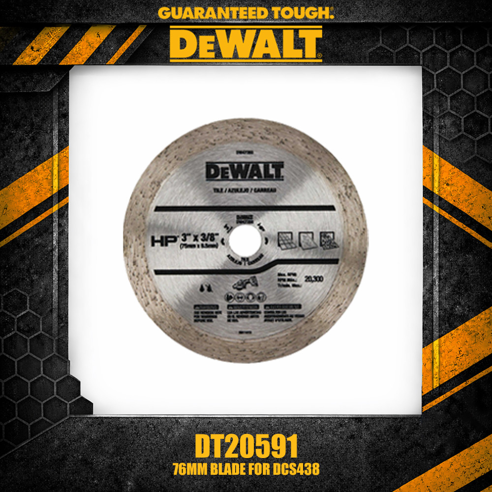 DEWALT DT20591 76MM ใบมีดกระเบื้องเพชรสําหรับ DCS438