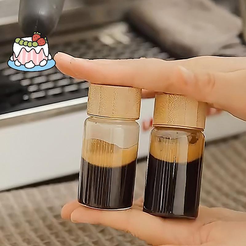 [Sep] 20/25/30ml ขวดแก้วขนาดเล็กสําหรับกาแฟเข้มข้นนมน้ําขวดรั่วซึมพร้อมฝาปิด Mason Jar ขวดเปล่าแบบพก