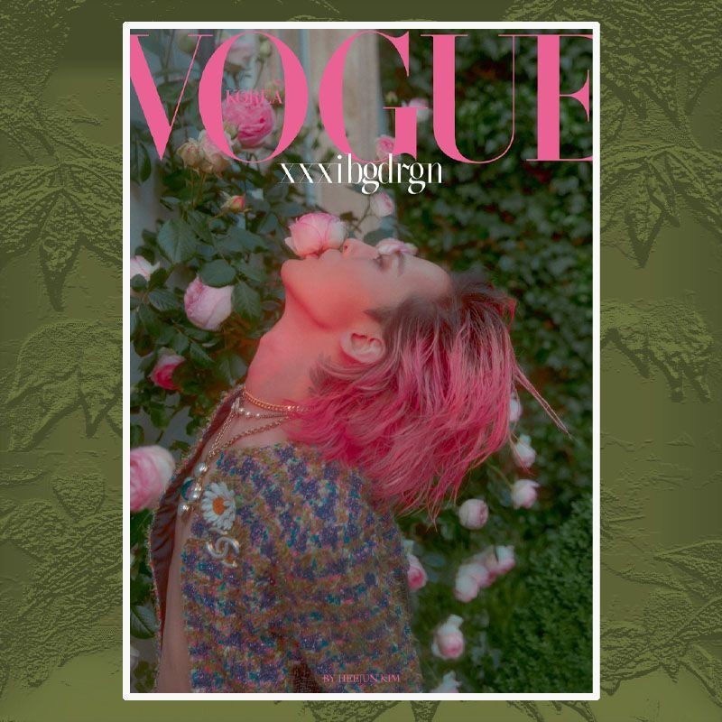 G G-Dragon vogue กรกฎาคม Journal Cover Self-กาวโปสเตอร์สติ๊กเกอร์ติดผนัง Star Merchandise #G3. 15ข #