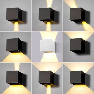 ไฟติดผนัง 6/12W โคมไฟติดผนัง IP65 มุมปรับได้ ไฟ ไฟติดผนังภาย…