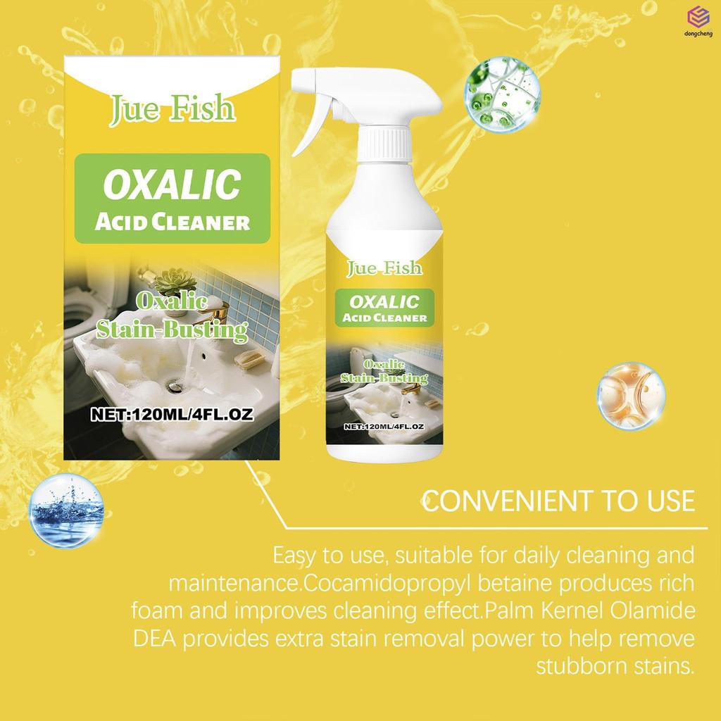 Oxalic Acid Cleaner 120ml สําหรับห้องครัวห้องน้ําพื้นผิวขจัดคราบกําจัดกลิ่น-การป้องกัน