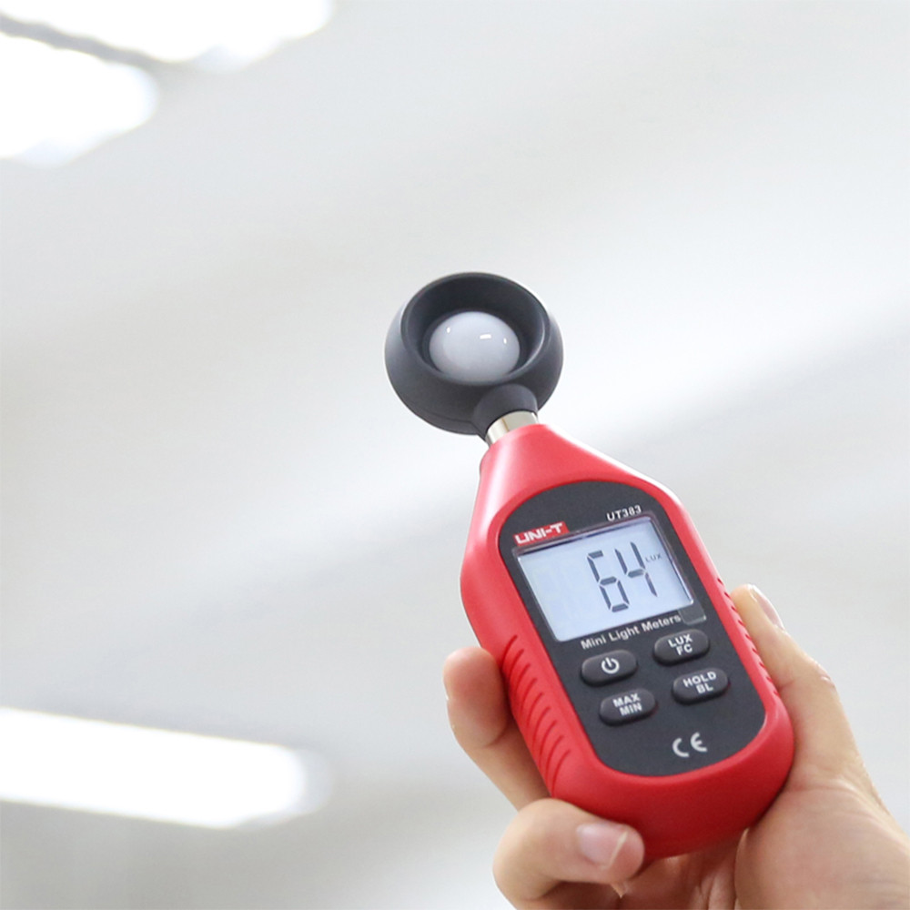 Cnoffschool-PH UNI-T UT383 เครื่องวัดแสงขนาดเล็ก Lumens Digital Luxometer Luminance 0-199 999Lux การ