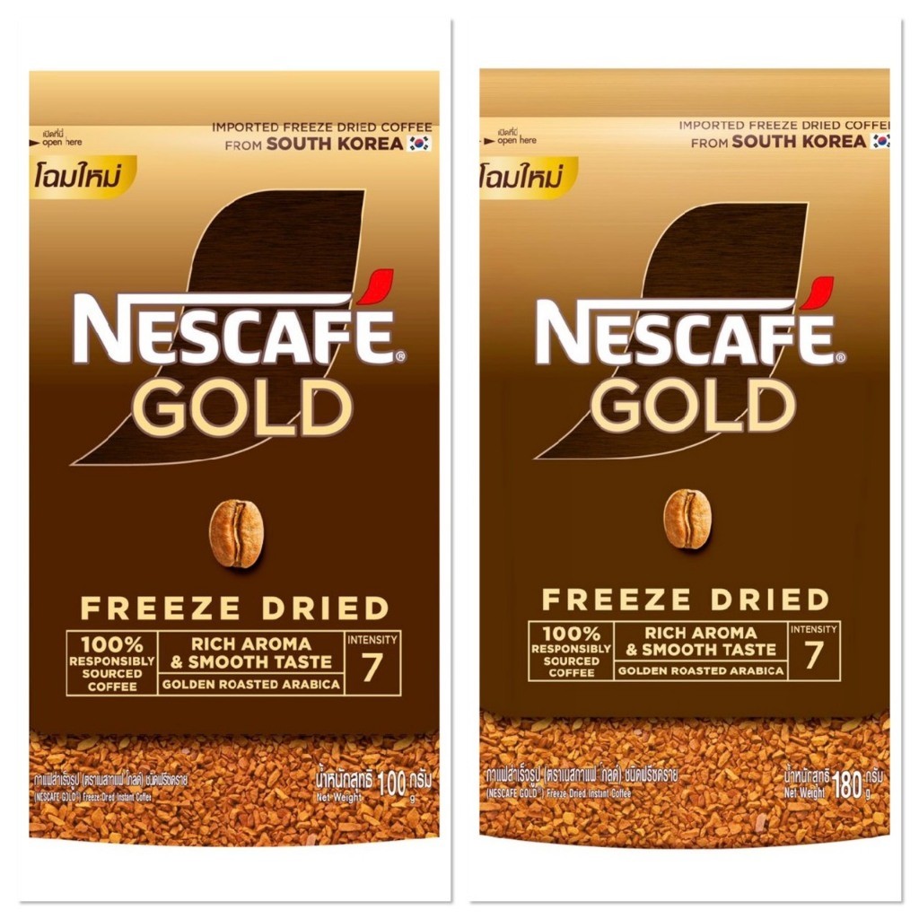 Nescafe Gold เนสกาแฟ โกลด์ กาแฟ สำเร็จรูป แบบถุงเติม ขนาด 100กรัม และ 180กรัม