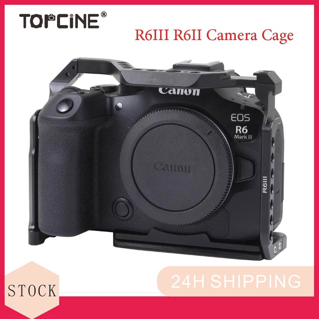 R6III กล้องสําหรับ Canon EOS R6II R6III กล้อง R62 กรง R63 Alluminum กรง W/เย็นรองเท้าหลายอินเทอร์เฟซ Full Access