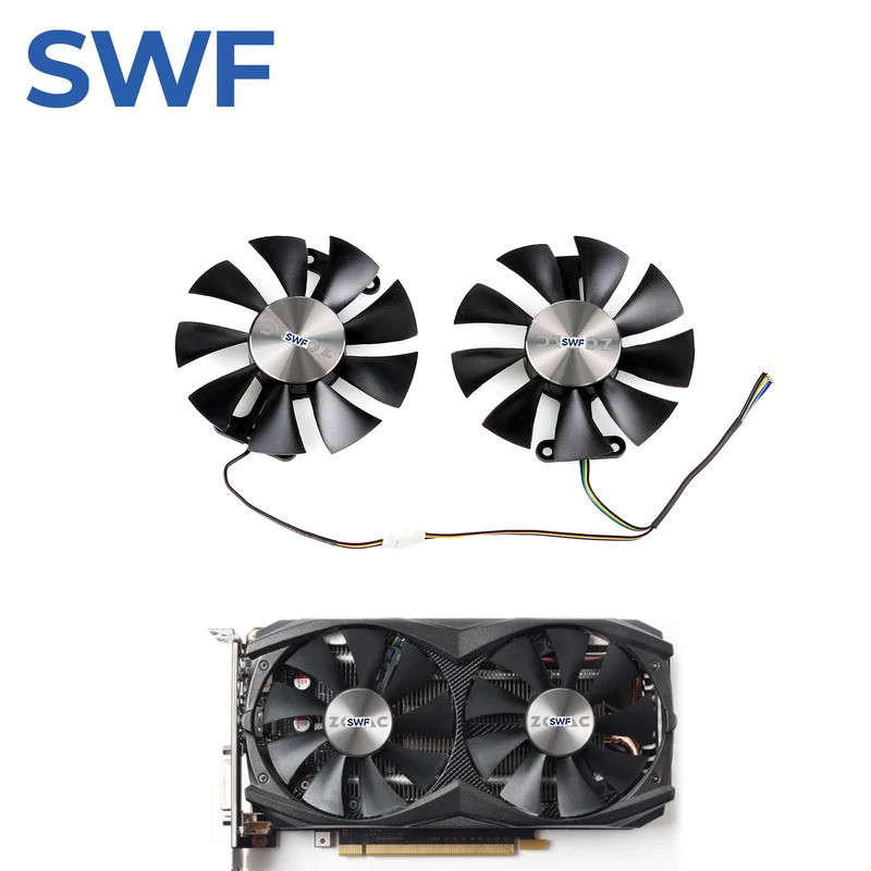 2PCS GA91S2H พัดลมระบายความร้อนสําหรับ ZOTAC Geforce GTX 950 960 980 Ti AMP 2GB กราฟิกการ์ดพัดลมคูลเ