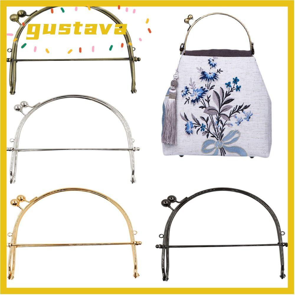 GUSTAVA Purse Frame Kiss Clasp, Vintage Bag Hardware Purse Clasp Frame, Mini Metal Bag Frame Buckle 