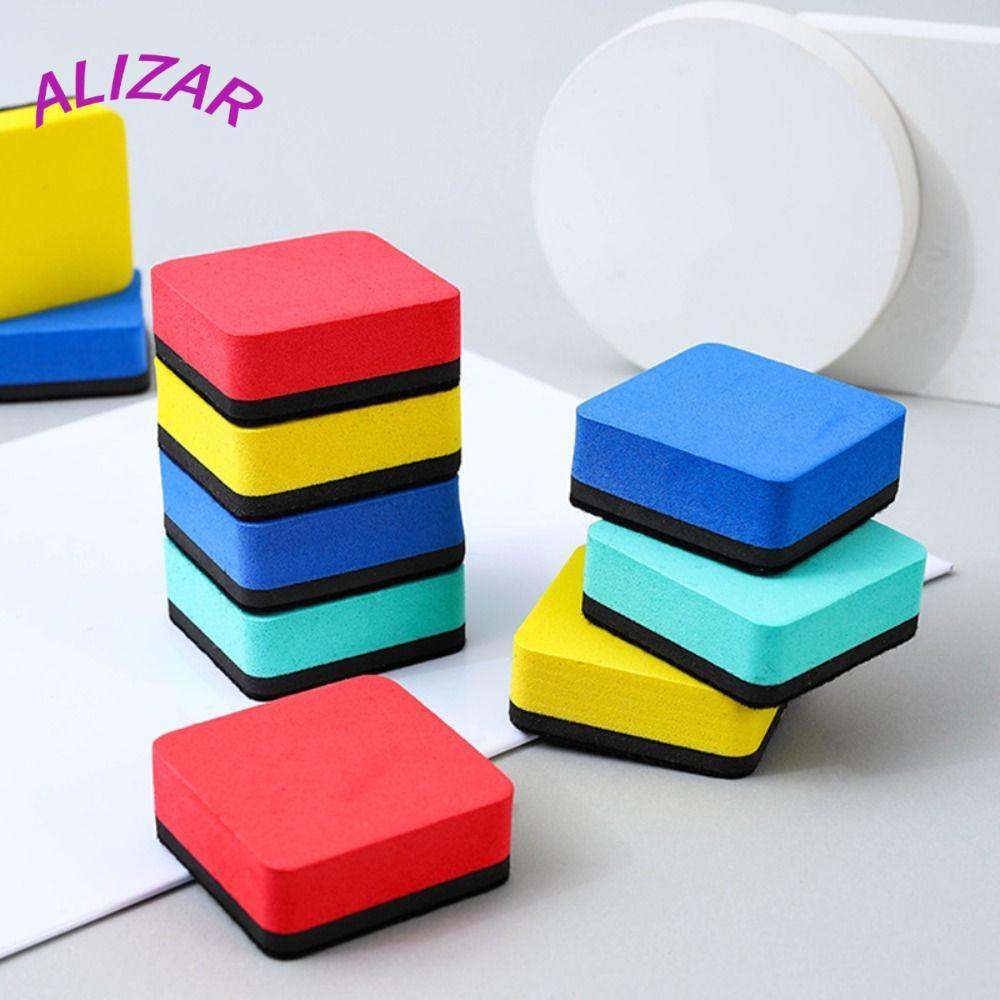 ยางลบแห้งไวท์บอร์ด ALIZAR, ยางลบไวท์บอร์ดหลากสีแม่เหล็ก, น้ํายาทําความสะอาดเครื่องหมายสี่เหลี่ยมแบบพกพา สํานักงานโรงเรียน