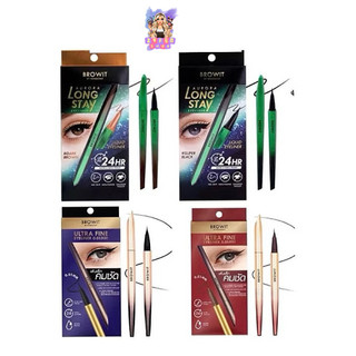 บราวอิท อายไลน์เนอร์ น้องฉัตร Browit By Nongchat Ultra Fine / Long Stay Eyeliner 0.01MM 0.5g.