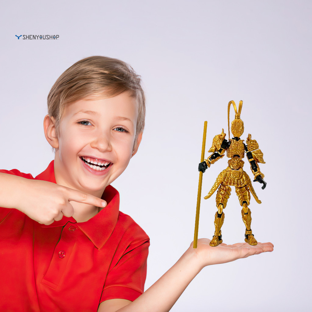 [SYS] Articulated Wukong รูปปั้น 3d พิมพ์ Wukong รูป 3d พิมพ์ Wukong Action Figure พร้อมข้อต่อที่สาม