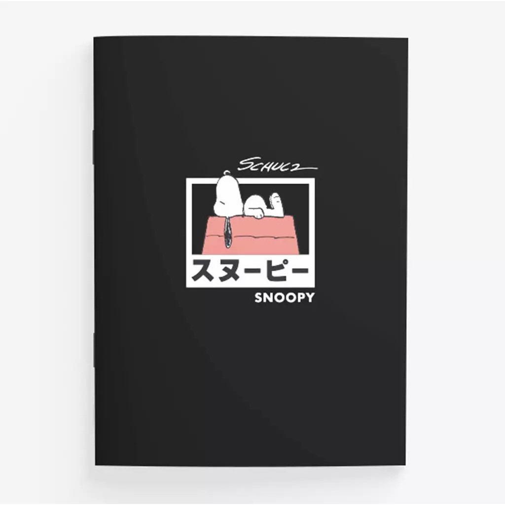 (REDMONZTER) : PN1-สมุดปกอ่อนมุงหลังคา A5 : PEANUTS-1B A5 NoteBook (PN1B-NB-A5-BK) W14.8xH21 cm. Rul