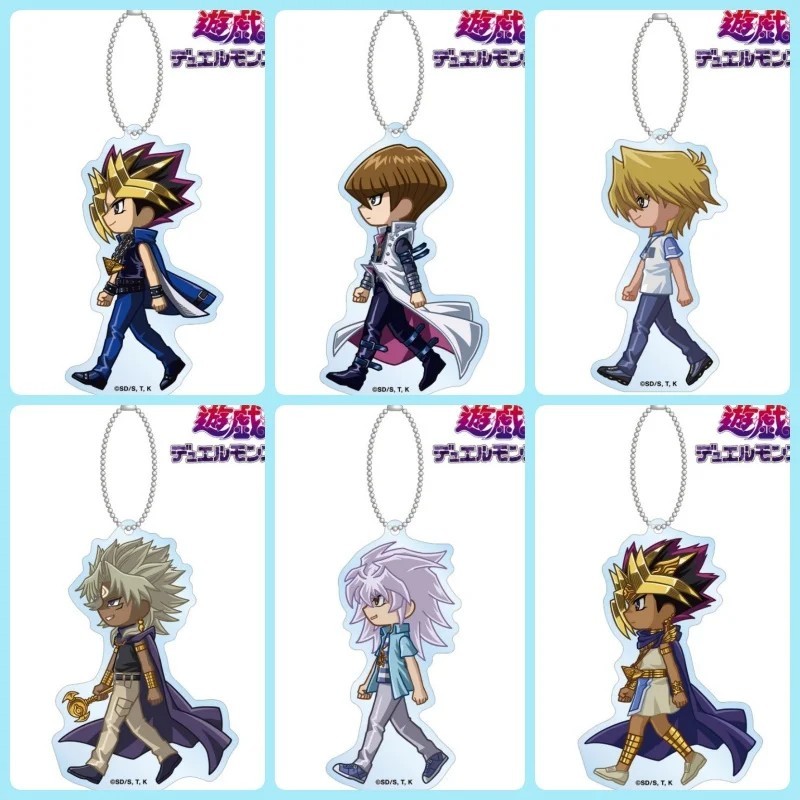 พวงกุญแจอนิเมะ Yu-Gi-Oh King of Games Mica อะคริลิค chibi Yugi Muto Kaiba Seto Joey Bakura Marik เป็