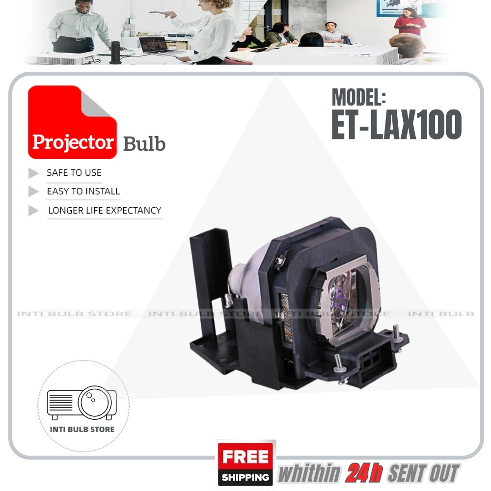เปลี่ยน Panasonic โคมไฟโปรเจคเตอร์ ET-LAX100 สําหรับ Panasonic PT-AX100 PT-AX100E PT-AX100U PT-AX200