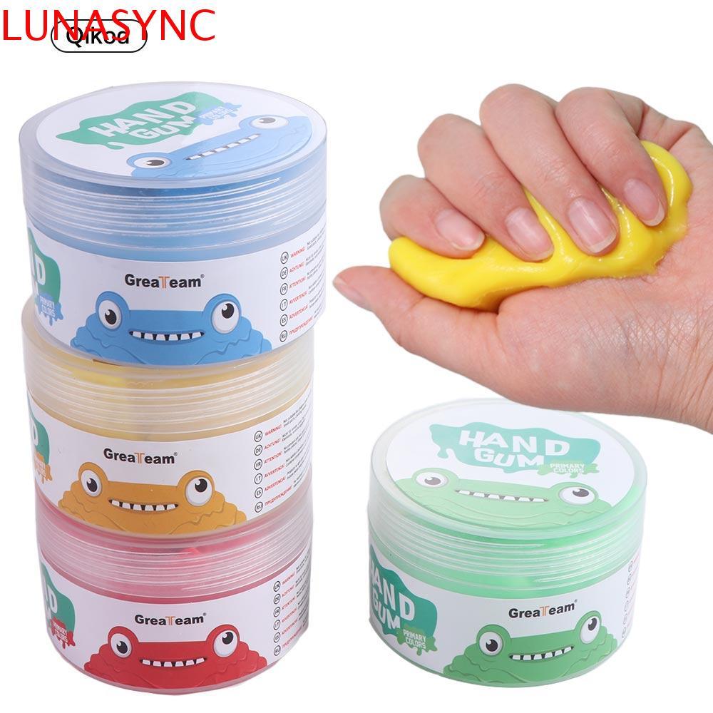 LUNASYNC Finger Training Putty, Soft Clay 4 ชิ้น/เซ็ต Hand Putty Squiz ของเล่น, บีบของเล่น Non-Stick