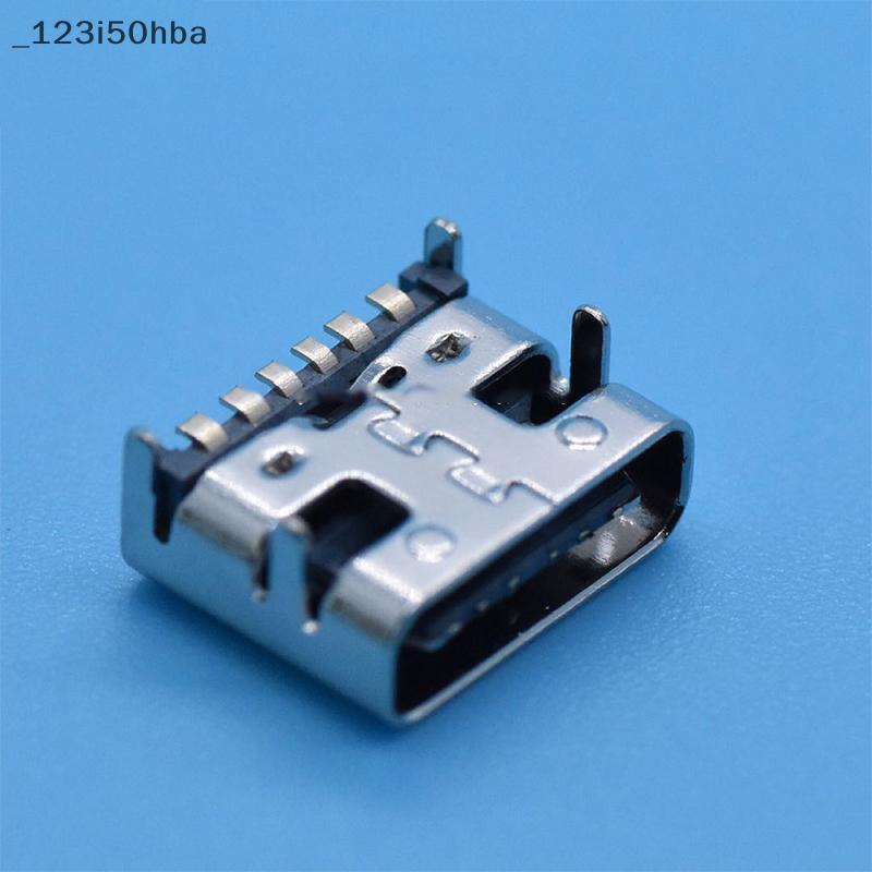 HBA 10ชิ้น/ล็อต Type C 6 PIN ตัวเชื่อมต่อซ็อกเก็ต SMT USB 3.1 Type-C ตำแหน่งของผู้หญิง SMD PH