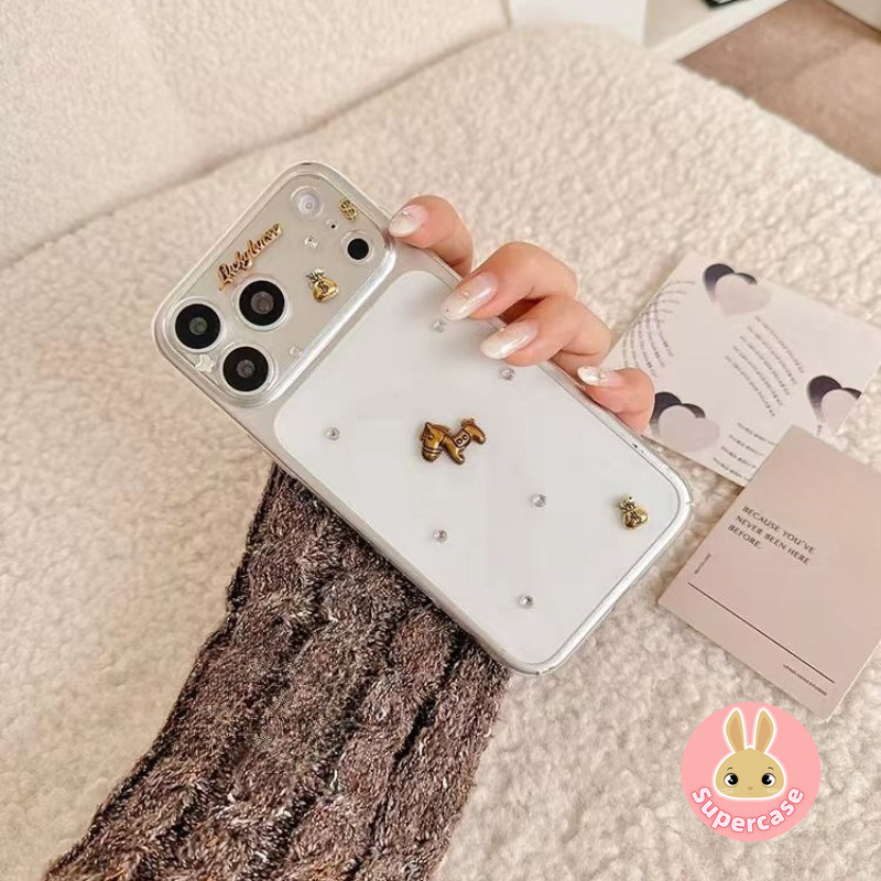 Get Rich 3D Pony เคสโทรศัพท์สําหรับ Moto G85 G75 G64 G54 Power G45 G34 S50 Neo Edge 50 Neo Fusion Pr