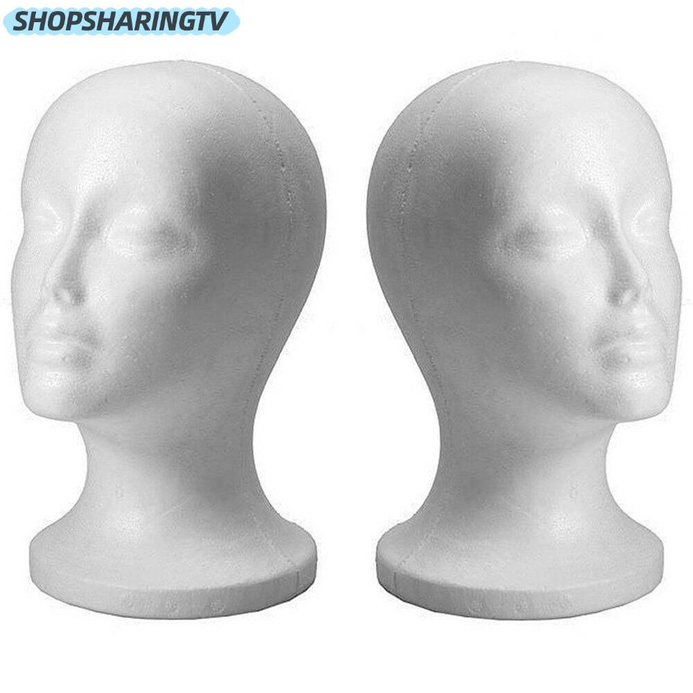 SHOPSHARINGTV Head Model Dummy Wig Rack Wide White Display Stand