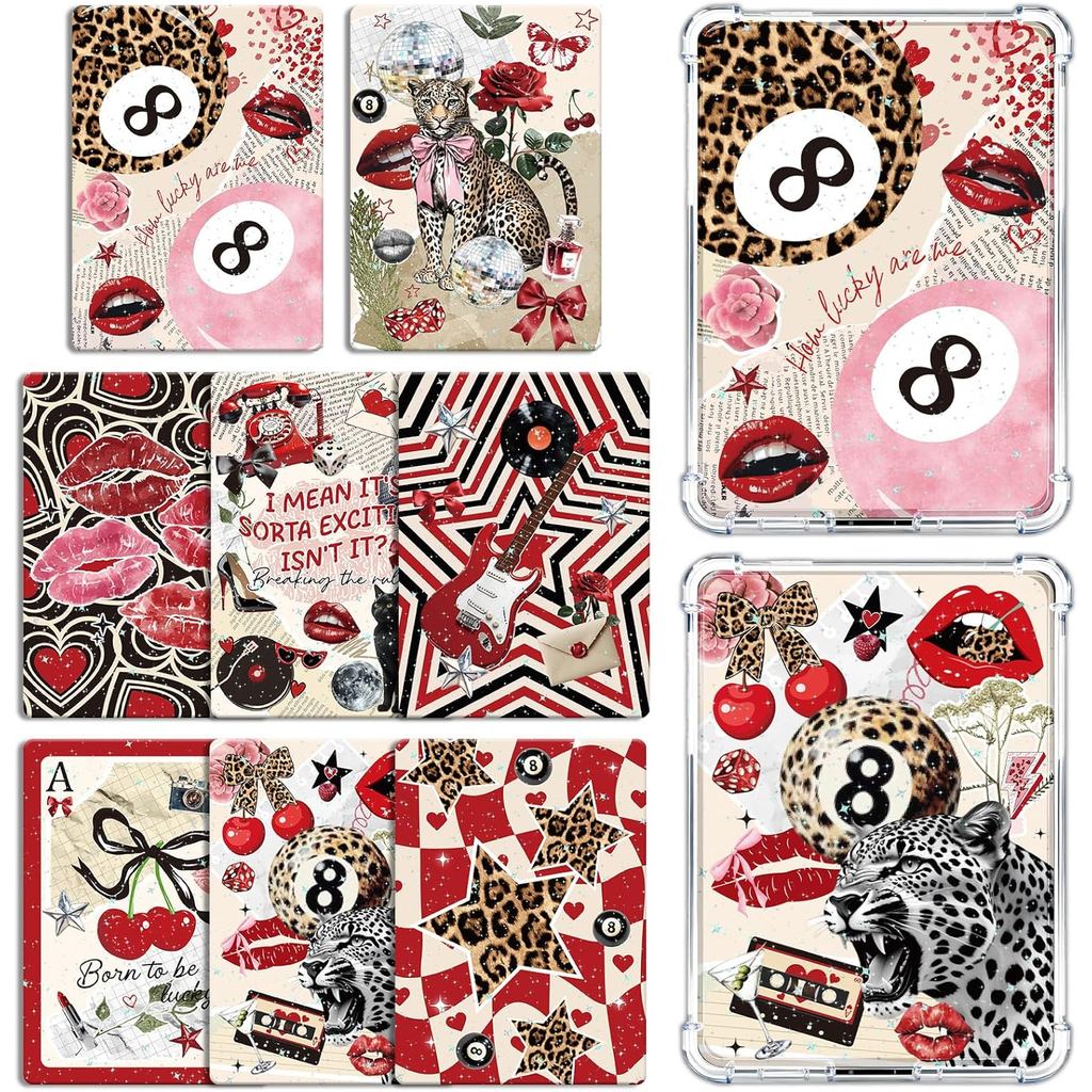 ใส่ Cardstock สําหรับเคสใส - 8 ชิ้น Y2K Aesthetic Cardstock แทรกใช้งานร่วมกับ Kindle Paperwhite 11th