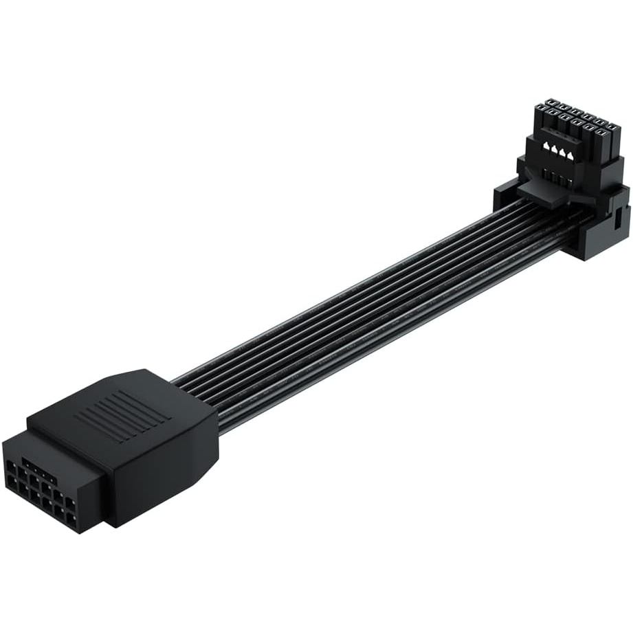 JOYJOM PCI-e 5.0 12VHPWR 16Pin อะแดปเตอร์มุมขวาหญิงชายสายต่อ, 16AWG 600W 12VHPWR 90 องศาอะแดปเตอร์สํ