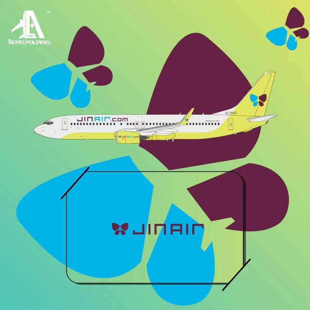 AeroPolaris 1: 400 Korea Real Airlines B737-800 HL7560 HL8017 รุ่นโลหะผสม