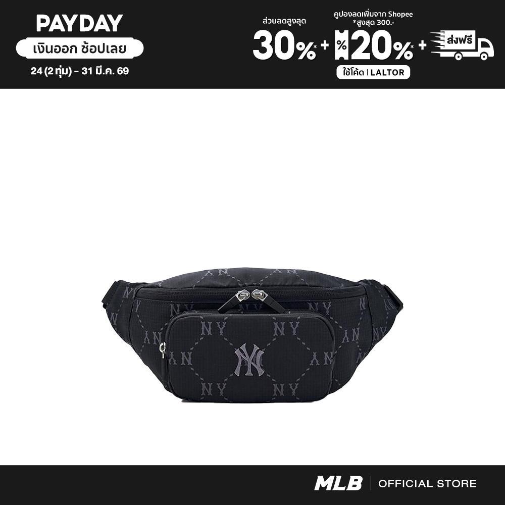 MLB กระเป๋าคาดเอว ยูนิเซ็กส์ Dia Monogram Sportive Belt Bag รุ่น 3AHSM035N 50BKS สีดำ