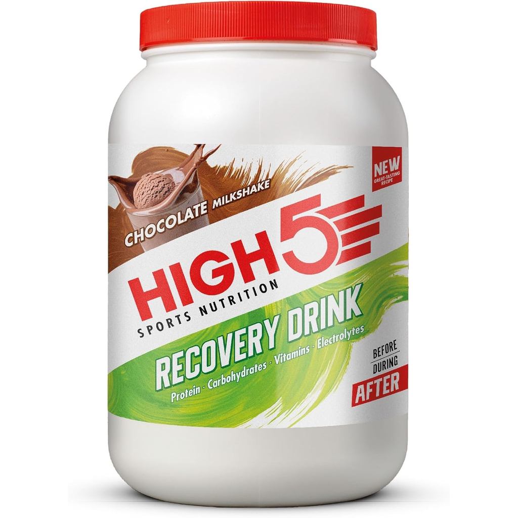 High5 Recovery Drink - ผงคาร์บอนไฮเดรตและโปรตีนวีปาวสำหรับการกู้คืนกล้ามเนื้อหลังออกกำลังกาย (1.6 กก., 32 เซิร์ฟ)
