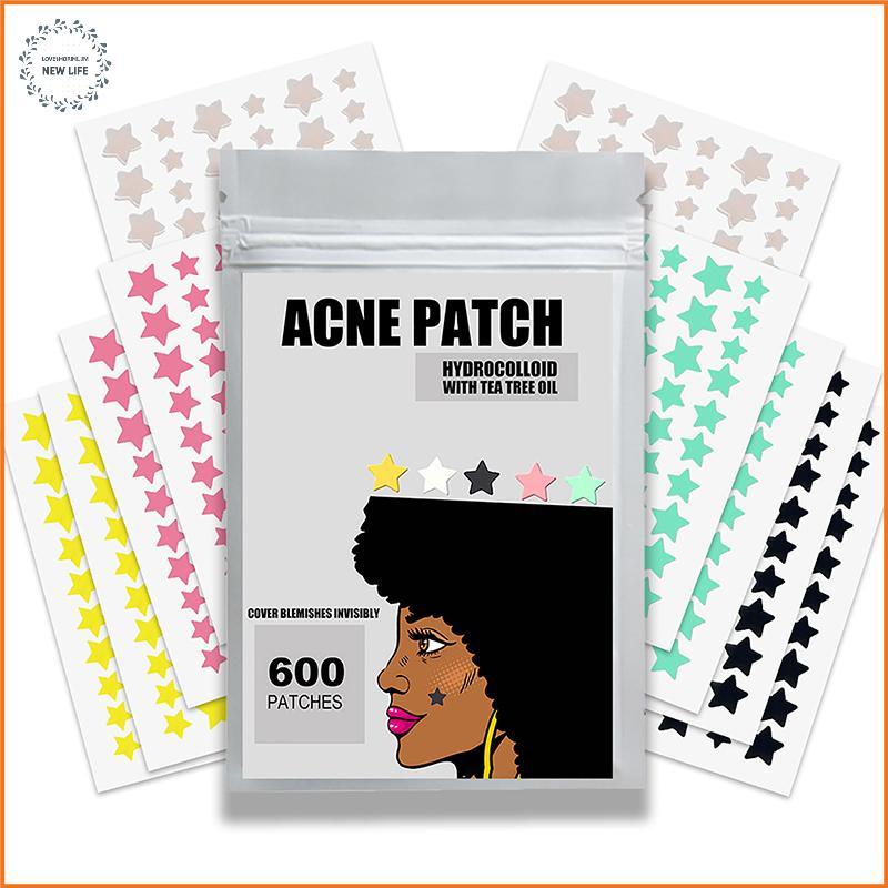 [LS] 300/600/1200 ชิ้น/เซ็ต Star Pimple Patch สิวที่มีสีสันที่มองไม่เห็น Skin Care Stiers คอนซีลเลอร