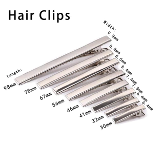20ชิ้น กิ๊บปากเป็ด 30-98mm กิ๊บปากจระเข้ สีเงิน อะไหล่กิ๊บ DIY สำหรับทำกิ๊บติดผม แฮนด์เมด