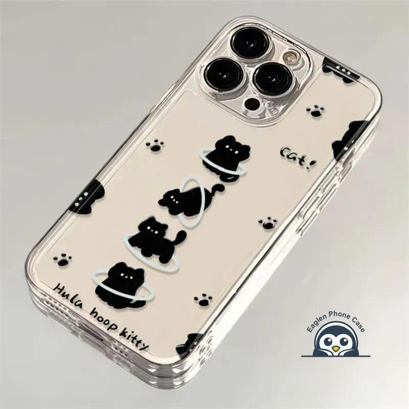 น่ารักแมวดําเคสโทรศัพท์บางเฉียบสําหรับ Huawei Nova Y91 Y90 Y72 Y70 Plus Y61 Y60 7i 7 Pro 6 SE 5T 5 5