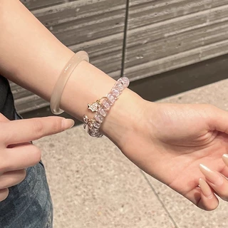 สายคล้องโทรศัพท์ประดับกลิตเตอร์วิบวับสำหรับ Huawei Band 11 / 11 Pro สายรัดข้อมือสีลูกกวาดน่ารัก พร้อมเคสสำหรับ Huawei Band 10 9 8