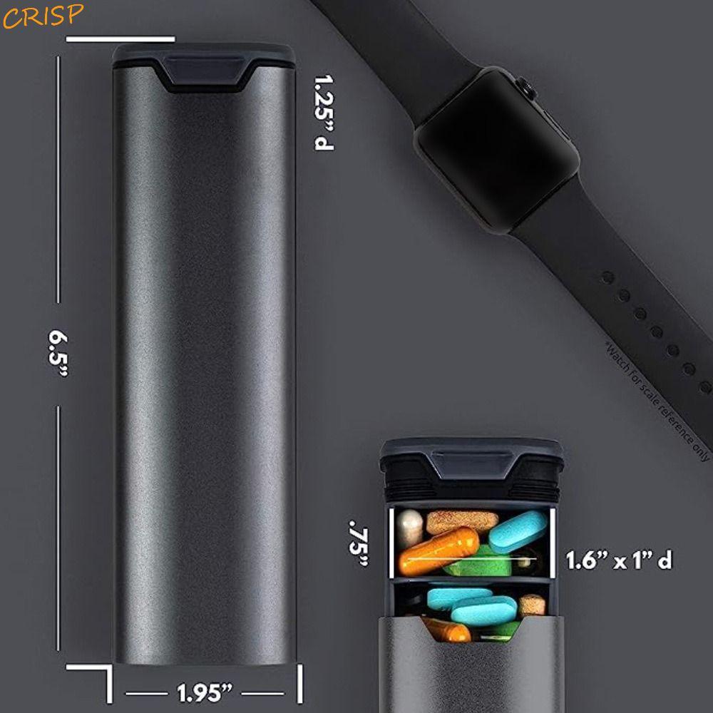 CRISP 7 Day Weekly Pill Organizer, คอนเทนเนอร์ยา 7-Grid วิตามินกล่องเก็บ, สะดวกแบบพกพานํากลับมาใช้ให