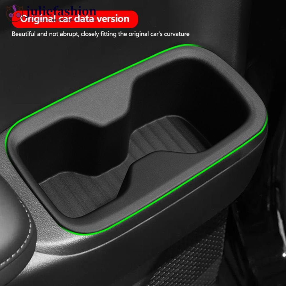 JULIEFASHION รถถ้วยน้ําด้านหลังเครื่องดื่มที่วางแก้วกล่องเก็บสําหรับ Hyundai Santa Fe 2024 2025 6/7 