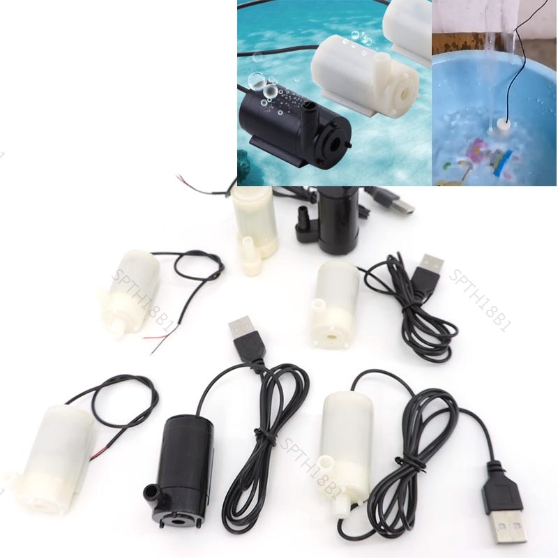 Mini USB 5V DC แรงดันไฟฟ้าต่ําปั๊มน้ําขนาดเล็ก Micro Submersible Fountain ปั๊มมอเตอร์ไร้แปรงปั๊มสําหรับ Hydroponic Veg plant TH18B1