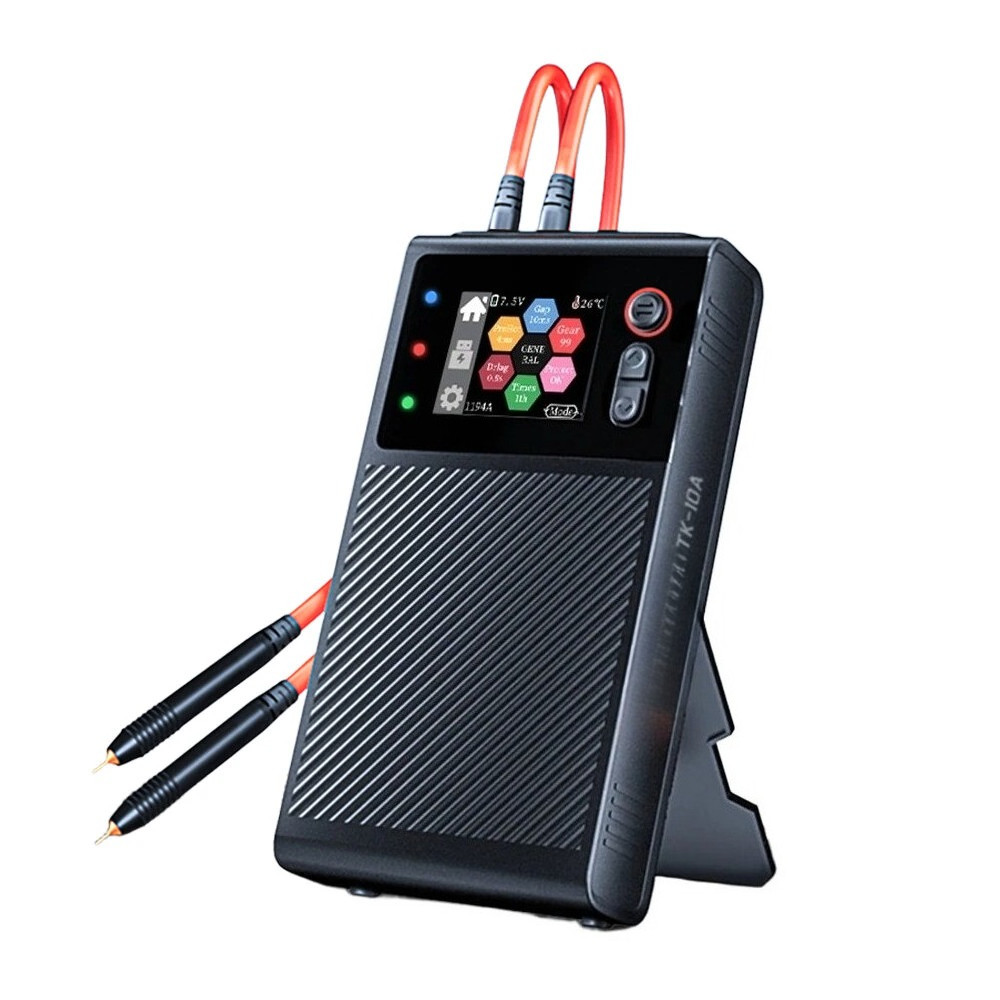 DOCREATE TK-10A แบบพกพาหน้าจอ LCD Spot เครื่องเชื่อม 1200A กระแสเชื่อม 8000mAh แบตเตอรี่ขั้นสูง Doub